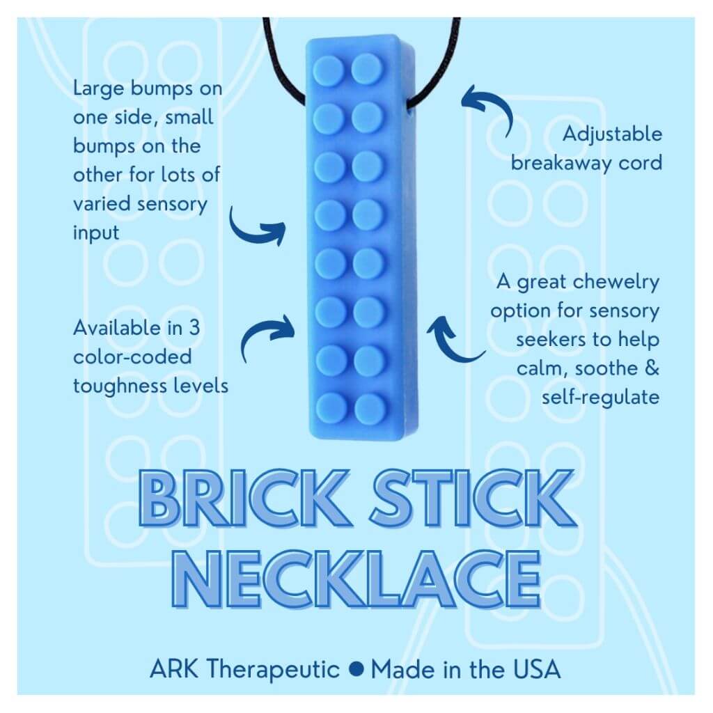 Sensory necklace for chewing by Ark Therapeutic royal blue xxt toughest