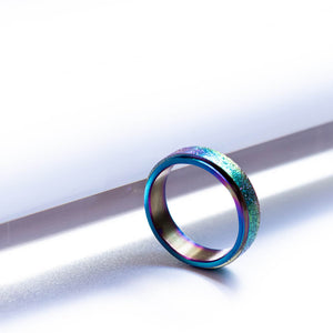 Rainbow stainless steel sparkly fidget ring Australia on white background
