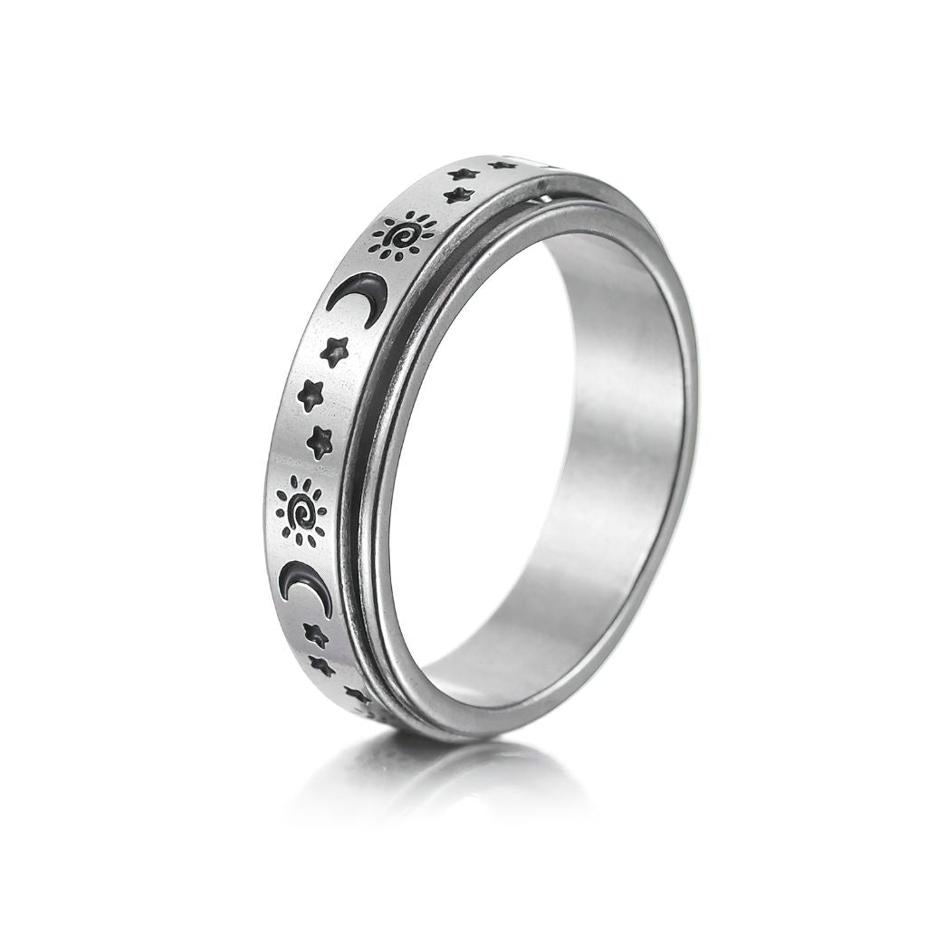 Mia Skinny Sterling Silver Spinning Ring