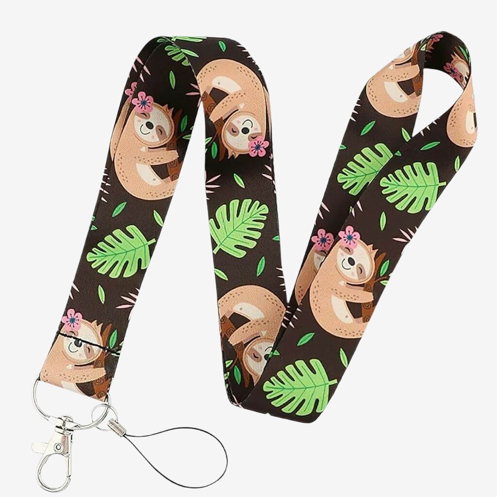 Teacher lanyard sloth girl