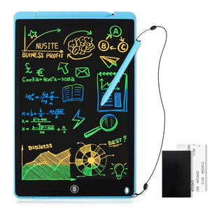 Writing pad for kids 12 inch blue multicolor writing and drawing