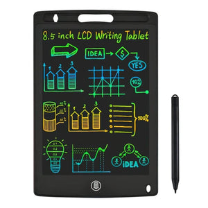 Black writing tablet for kids 8.5 inch multicolor screen
