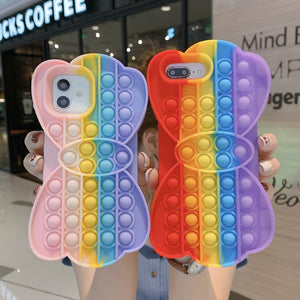 iPhone cases pop it rainbow butterfly