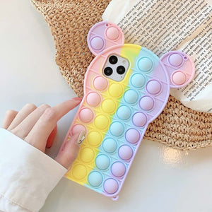 iPhone case pop it rainbow mouse